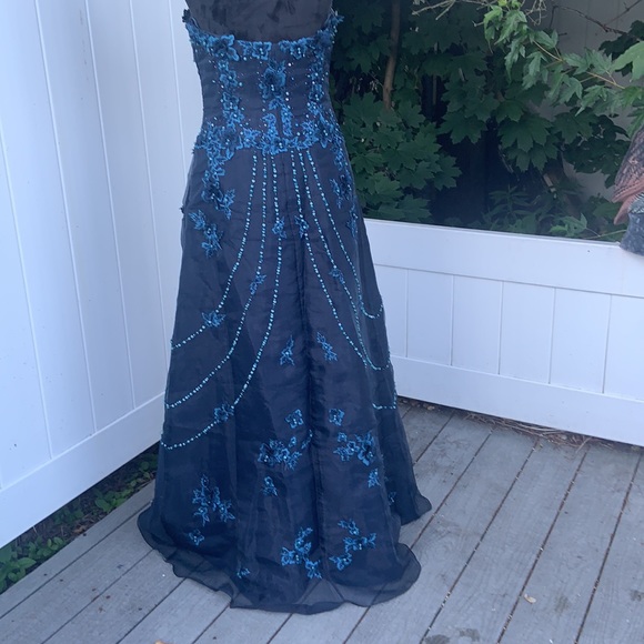 Jovani sz 8 prom party dress blue cocktail wedding party dress - Picture 11 of 16